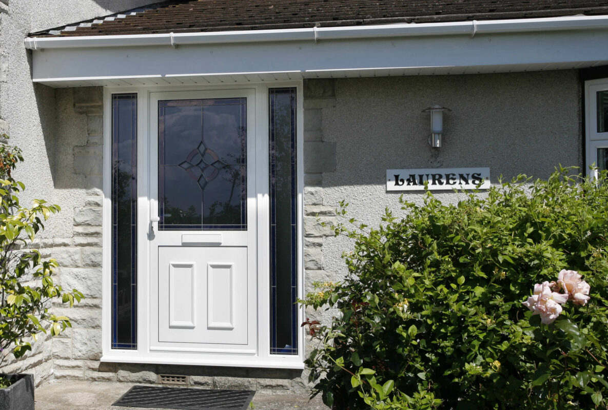 white aluminium doors