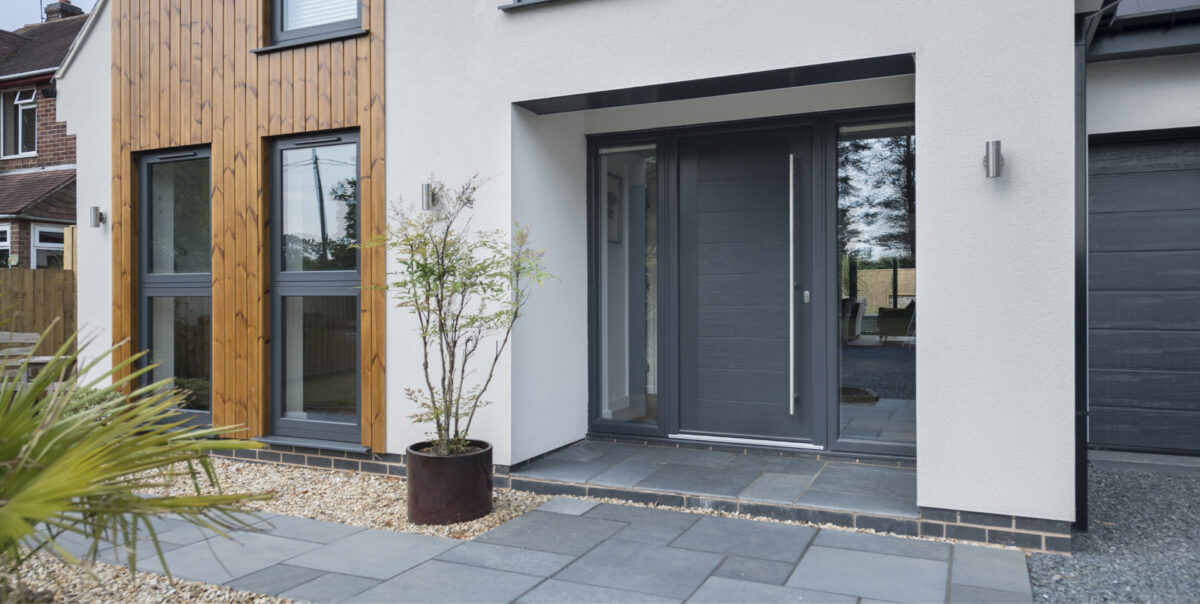 Slate grey composite door